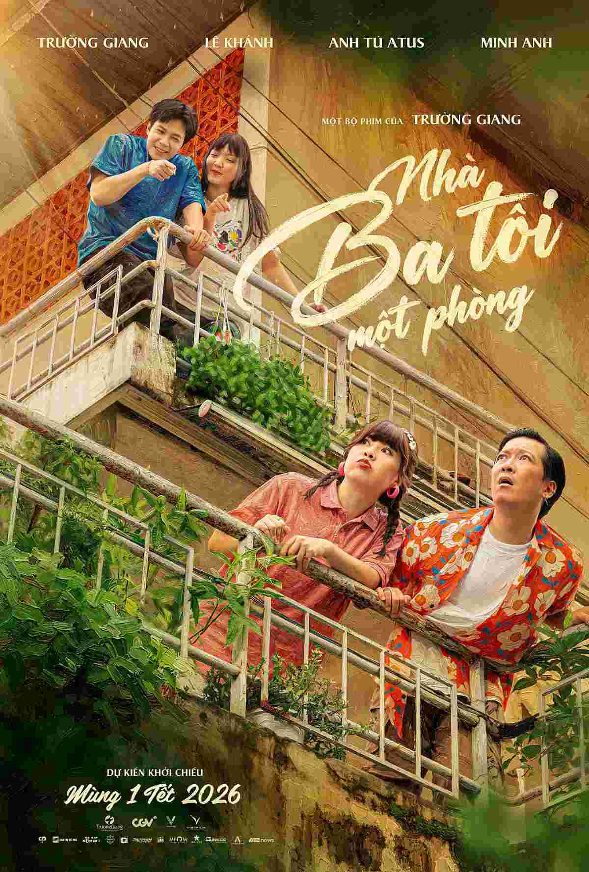 Teaser Poster của phim “Nhà ba tôi một phòng”. Ảnh do CGV cung cấp
