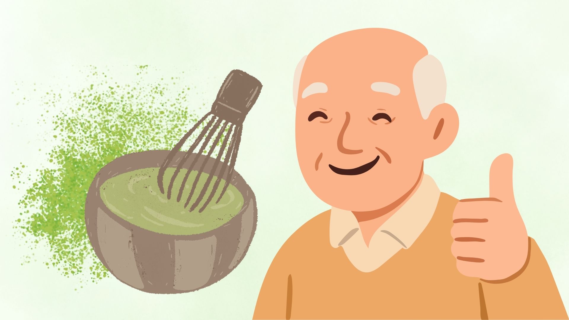 Le matcha est une boisson du matin qui aide à améliorer la santé globale et à prolonger la durée de vie. Graphique: Thanh Thanh