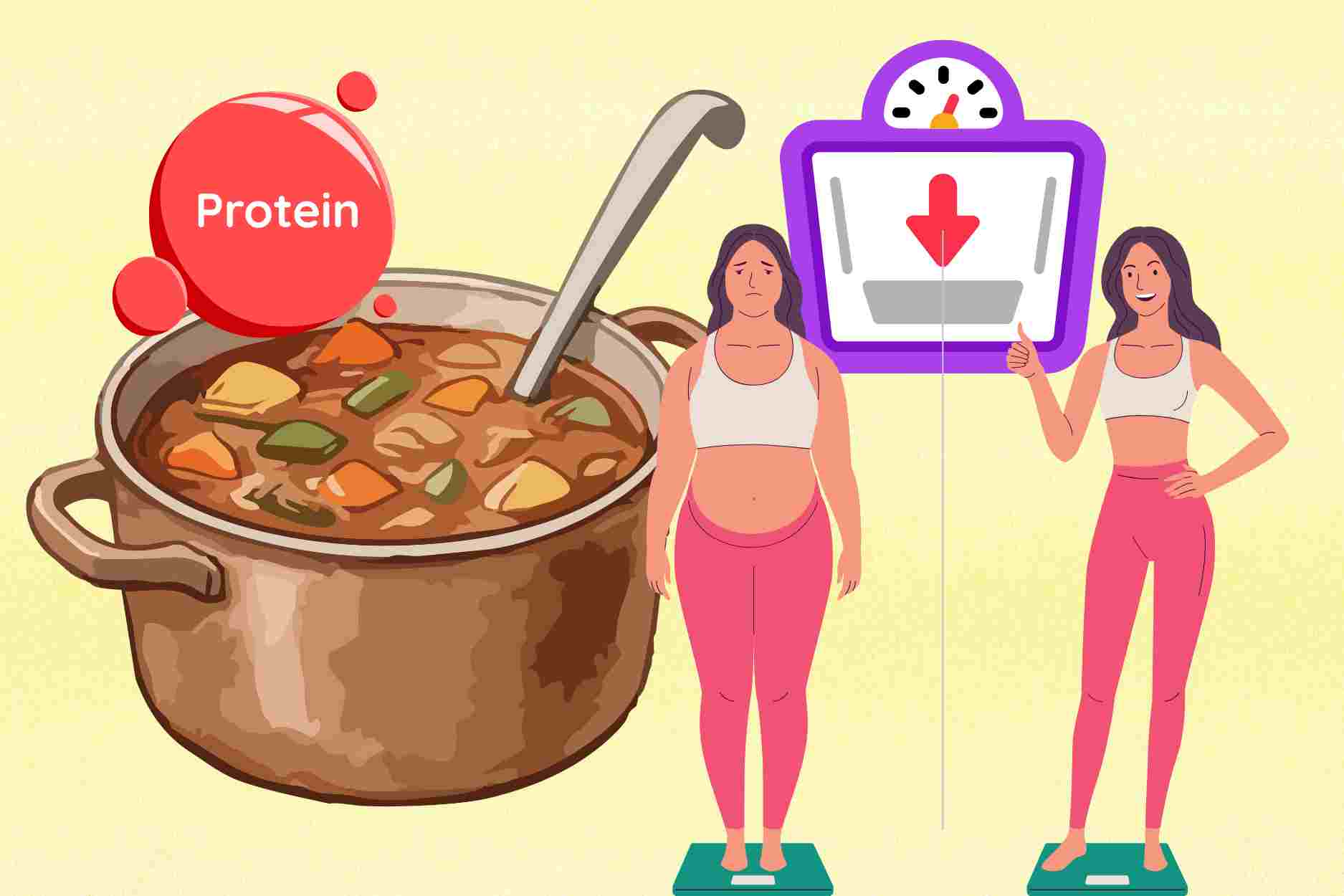 Suggesting protein-rich soups to help lose weight