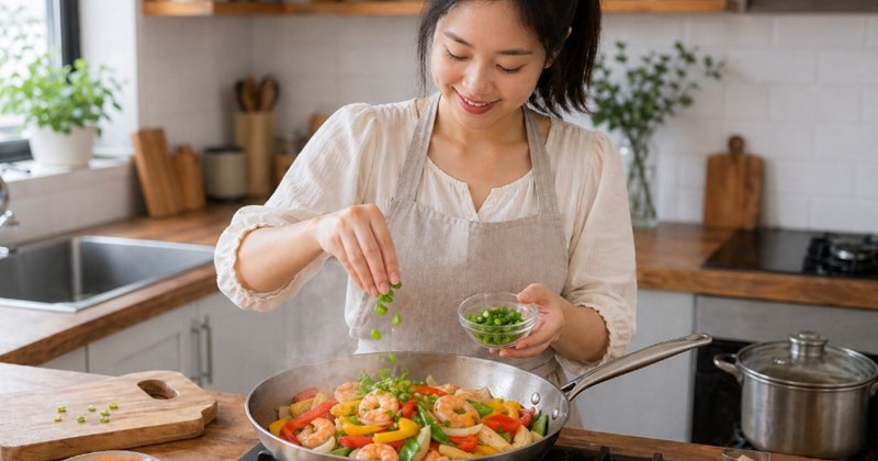 Cách làm tôm xào rau củ giòn ngọt, hấp dẫn cho bữa cơm gia đình