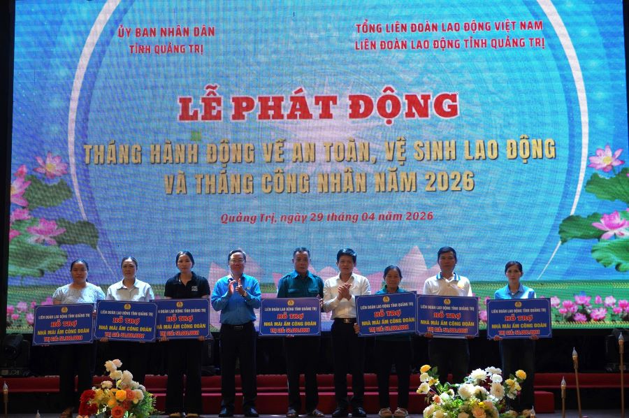 The Provincial People's Committee launched the Action Month for Occupational Safety and Health and Workers' Month 2026, ensuring safety, preventing accidents, and protecting workers. Photo: Thanh Trung