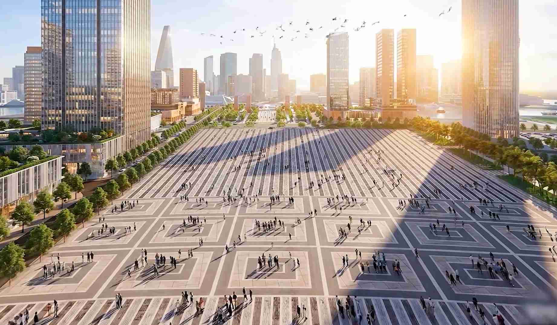 Phối cảnh Quảng trường trung tâm.