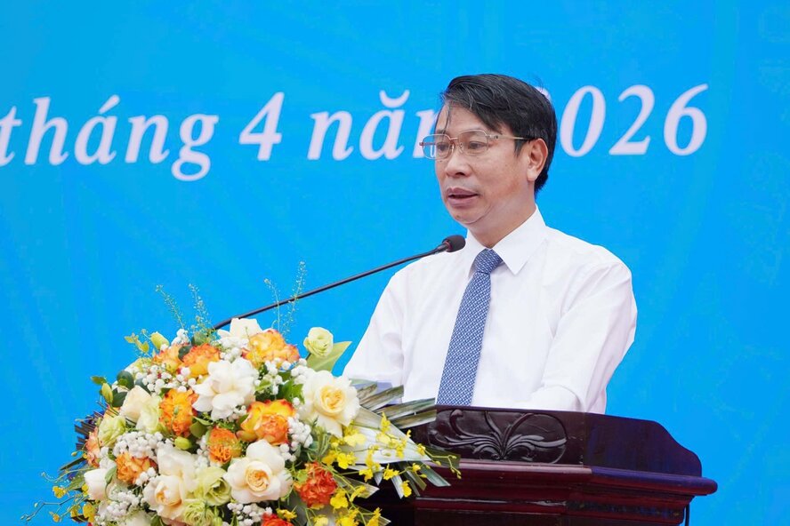 Phó Chủ tịch UBND tỉnh Phú Thọ Nguyễn Khắc Hiếu phát biểu chỉ đạo buổi lễ. Ảnh: Lê Minh