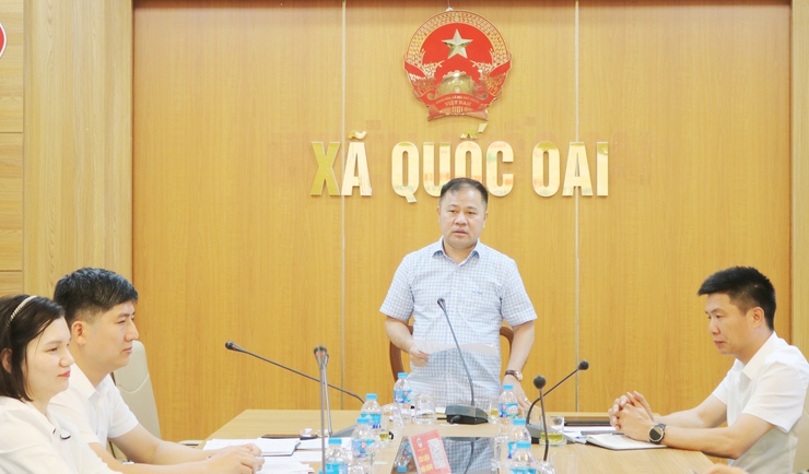 Chủ tịch UBND xã Quốc Oai Nguyễn Trung Thành cho biết d