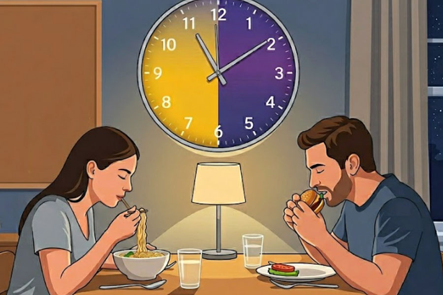 Cenar tarde puede afectar la fertilidad de las parejas. Gráfico: Thiện Nhân