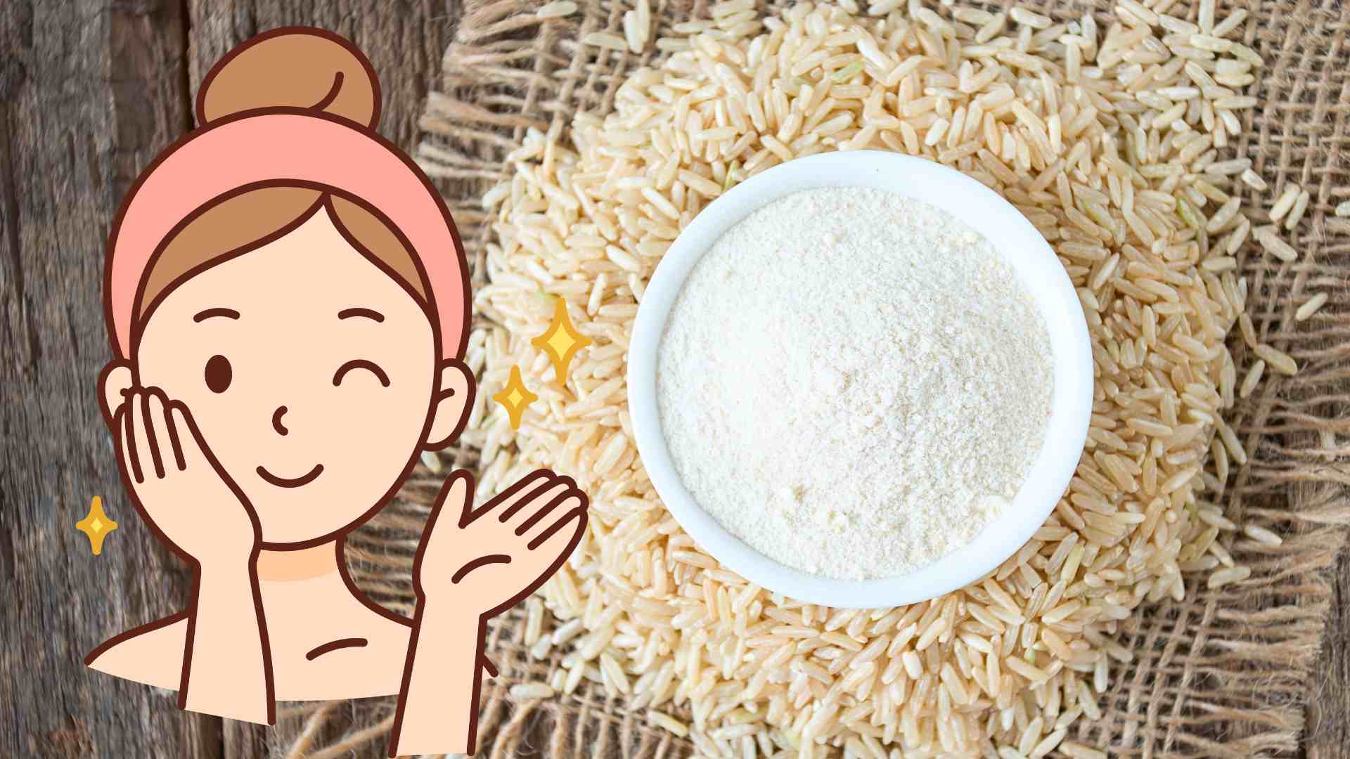 Recette de beauté à base de farine de riz pour aider la peau à lutter contre le vieillissement.