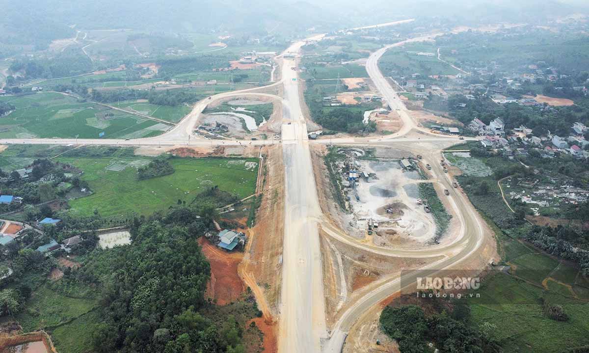 Nút giao cao tốc Tuyên Quang - Hà Giang với QL.37. Ảnh: Nguyễn Tùng.