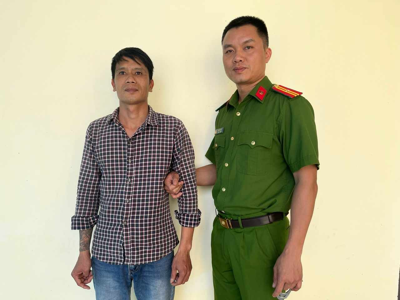 Subject Tran Xuan Ha. Photo: Hung Yen Police