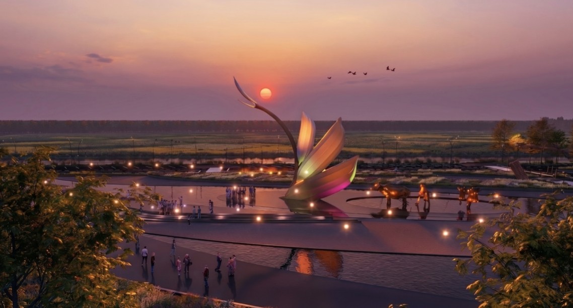 Biểu tượng Ba hạt lúa có những con số ấn tượng. Ảnh: Nhật Hồ.