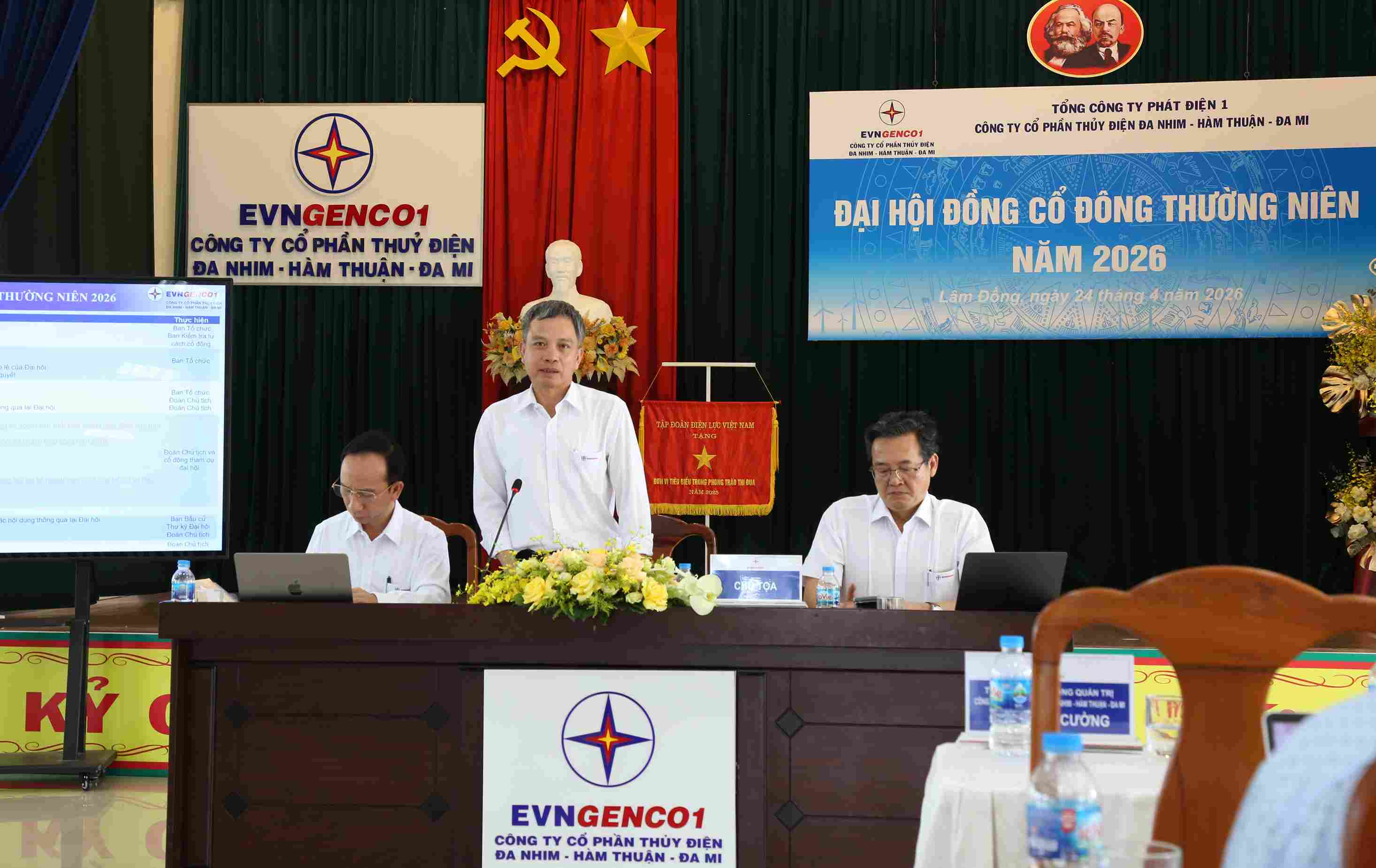 DHĐ Hydropower Company organizes the 2026 Annual General Meeting of Shareholders. Photo: DHĐ