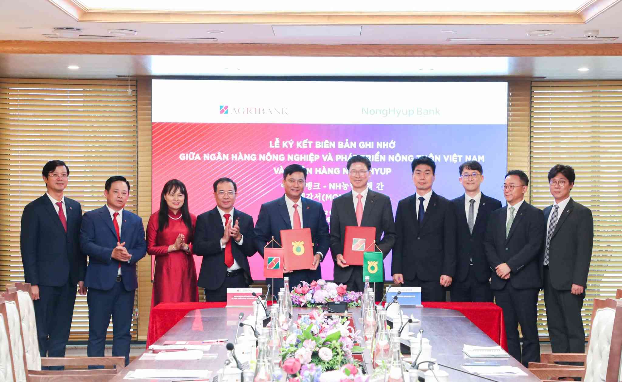 Agribank và NongHyup Bank ký kết Biên bản ghi nhớ ngày 22.4.2026