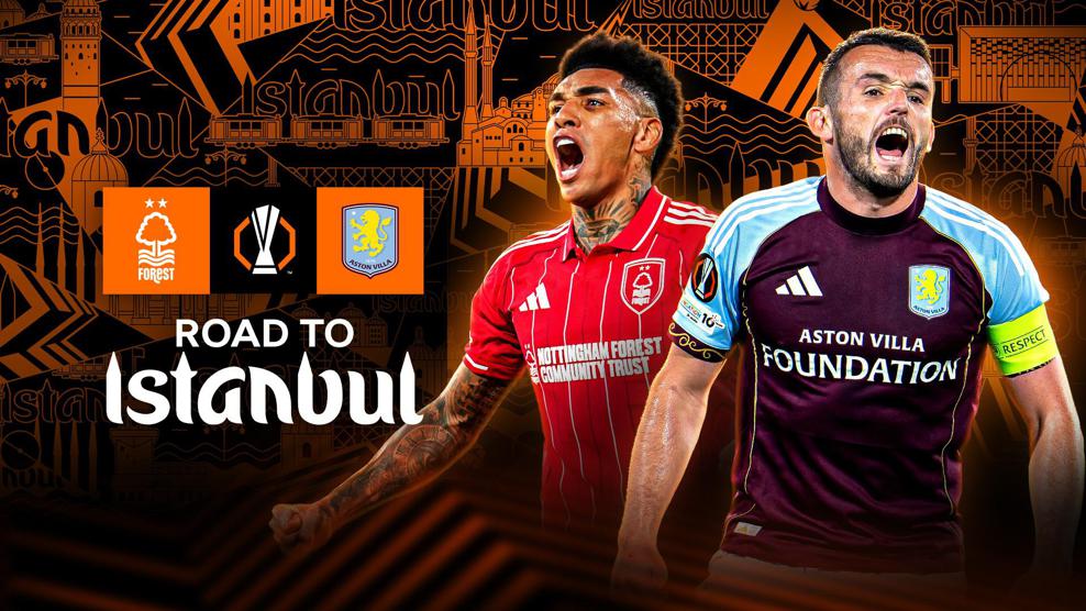 Football commentary on Nottingham Forest vs Aston Villa in the Europa League.  Photo: Europa League