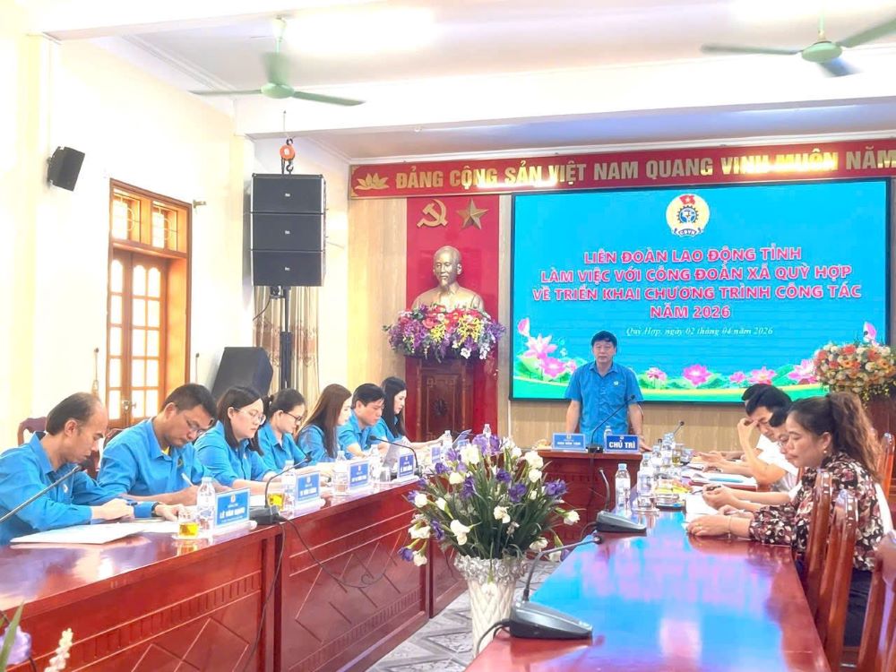 Quy Hop Commune Trade Union innovates operations to improve operational efficiency. Photo: Nghe An Trade Union