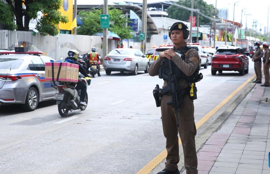 Security personnel on duty in Bangkok, Thailand. Photo: Xinhua