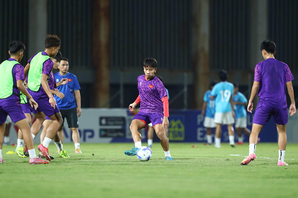 U17 Việt Nam vào guồng tập luyện trước giải U17 Đông Nam Á 2026. Ảnh: VFF