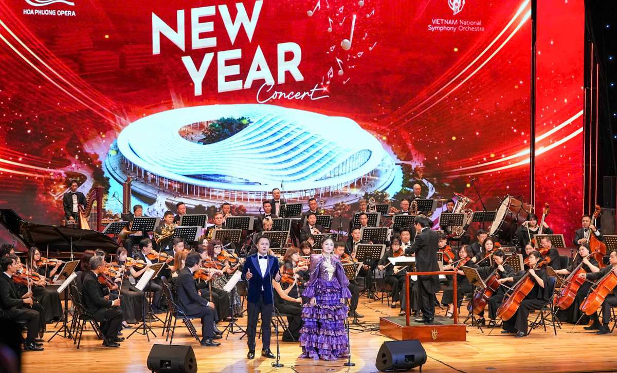 New Year Concert" is co-produced by Hai Phong City People's Committee and Ho Guom Theater. Photo: Hai Phong e-Portal