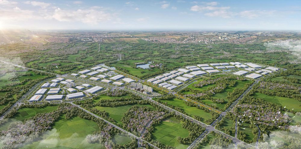 Phối cảnh Khu công nghiệp FECON IP Hoà Yên (256,68ha) tại Hiệp Hoà, Bắc Ninh 