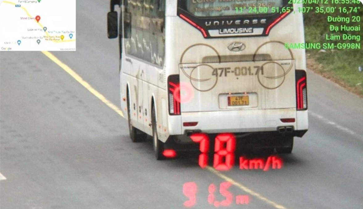 Car owner fined remotely. Photo: Lam Dong Traffic Police