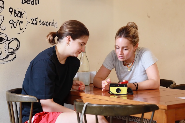 Không gian quán Hanoi Coffee Station. Ảnh: Mai Khôi