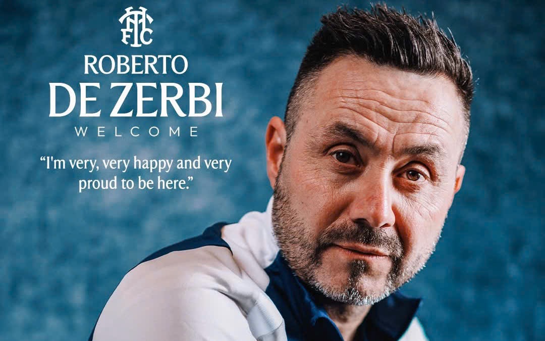Roberto De Zerbi becomes Tottenham's new coach. Photo: TOT
