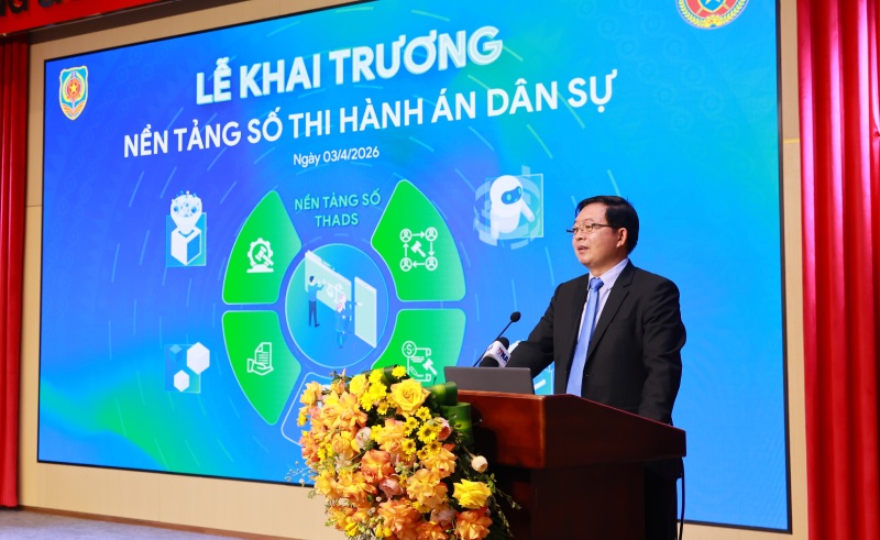 Phó Thủ tướng Chính phủ Hồ Quốc Dũng phát biểu tại buổi lễ. Ảnh: Cục Quản lý THADS 