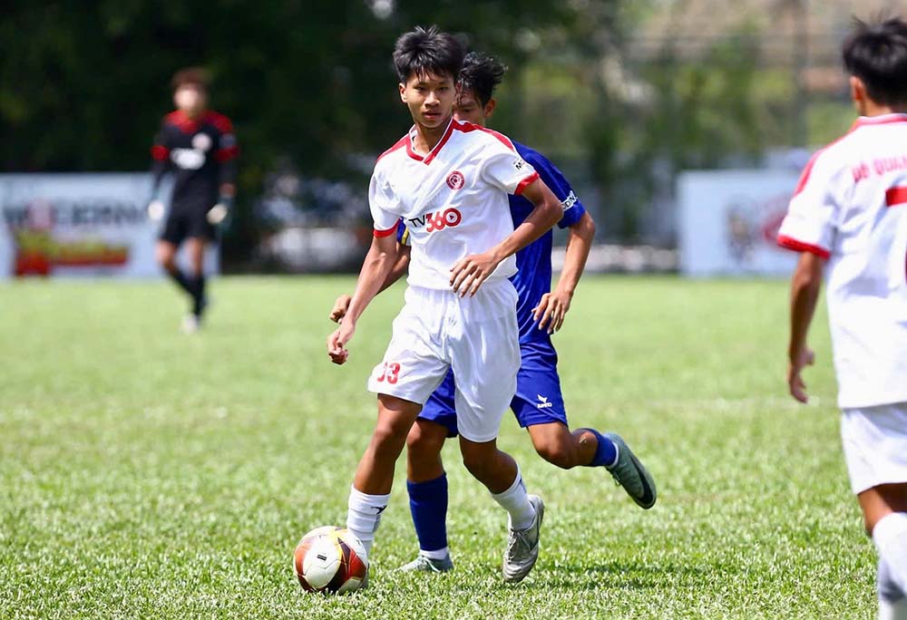 U15 Thể Công Viettel I thể hiện thế trận áp đảo. Ảnh: VFF