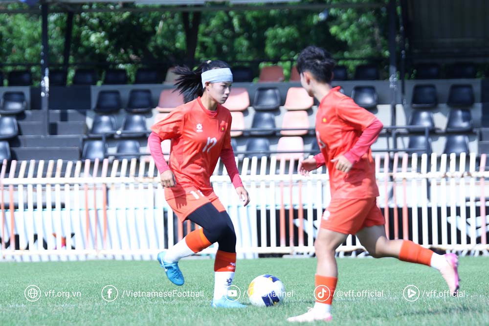 Vietnam U20 women's team determined to improve their group A position against Thailand. Photo: VFF