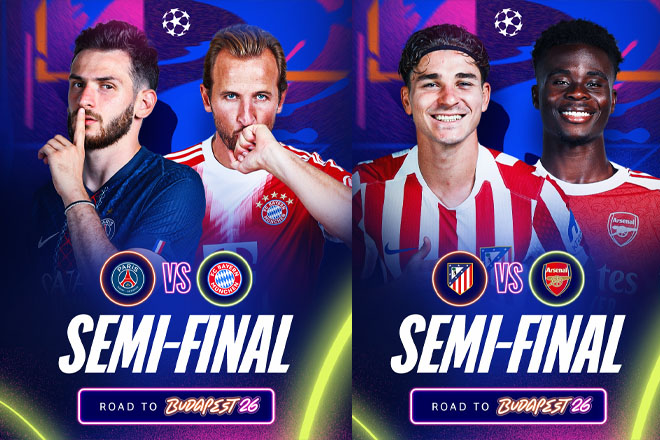The two semi-final pairs are very difficult to predict. Photo: UEFA Champions League