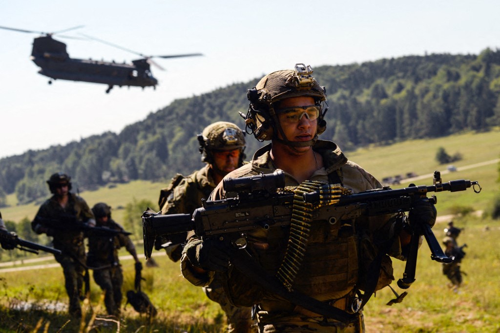 US special forces in the "Swift Response" parachute drill in Hohenfels, southern Germany. Photo: AFP