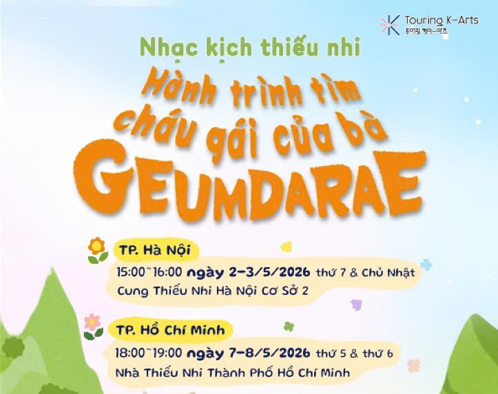 The musical "Journey to find Mrs. Geumdarae's granddaughter" will officially premiere for young Vietnamese audiences in May. Photo: Organizing Committee