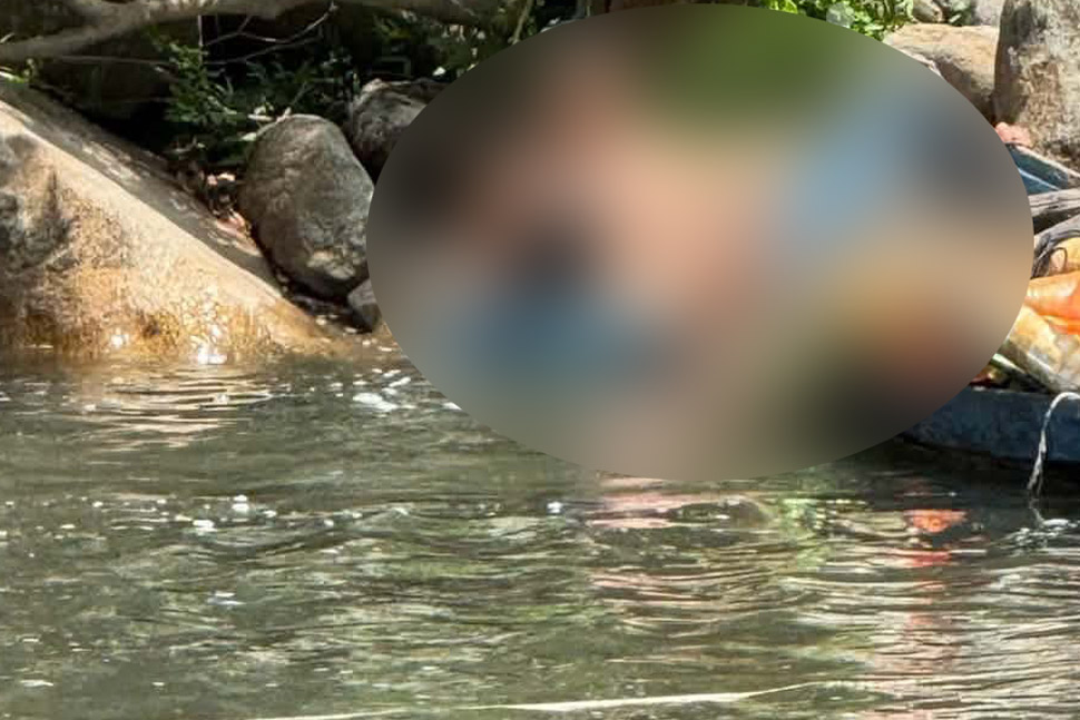 The area where the male student drowned, leading to death. Photo: Tay Son