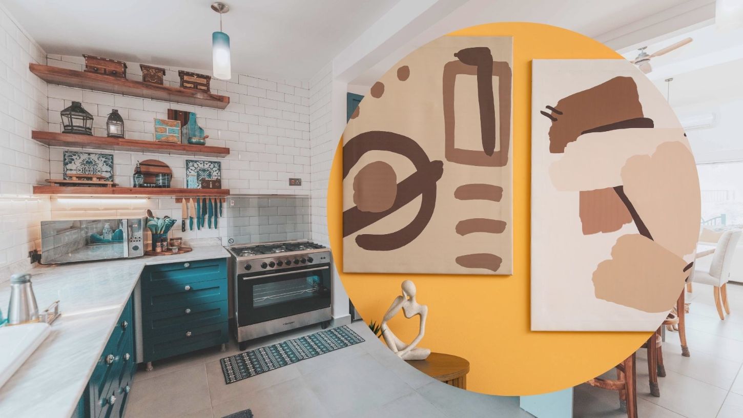 Decorating walls with pictures and decals makes the living space more lively while still saving costs. Graphics: Thanh Thanh
