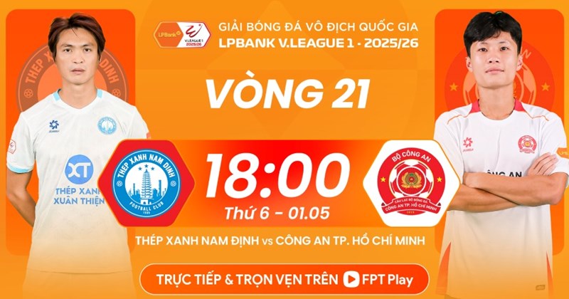 Hoãn trận Nam Định gặp Công an Hà Nội ở V.League do ngập sân