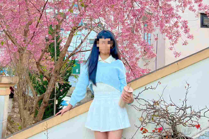 여학생은 달랏에서 가족과 연락이 두절된 지 2일 만에 발견되었습니다. 사진: 가족 제공