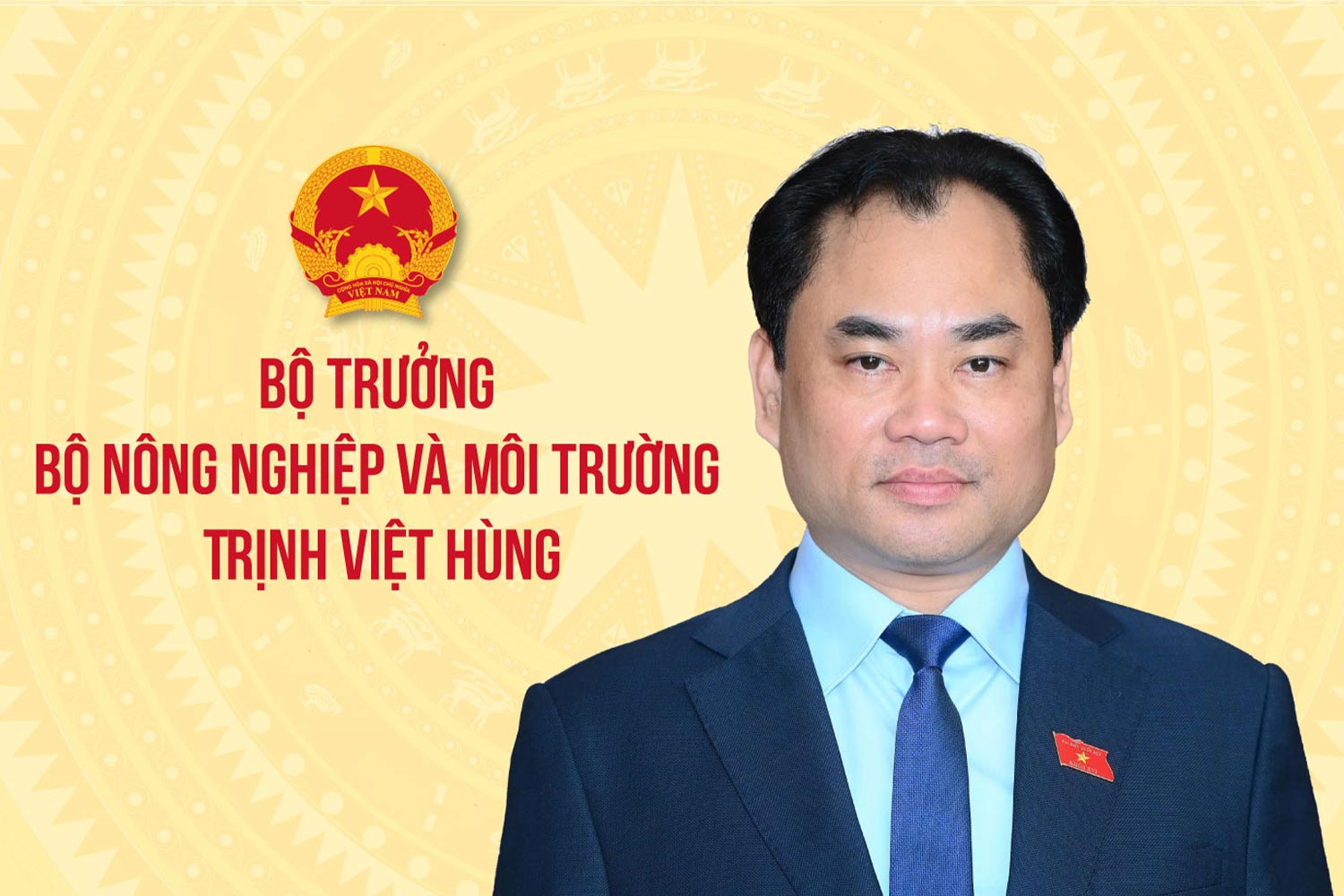 New Minister of Agriculture and Environment Trinh Viet Hung. Photo: Van Thang