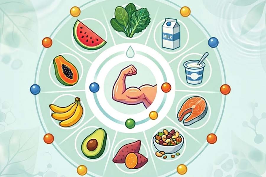 Foods rich in electrolytes prevent muscle cramps. Graphics: Thien Nhan