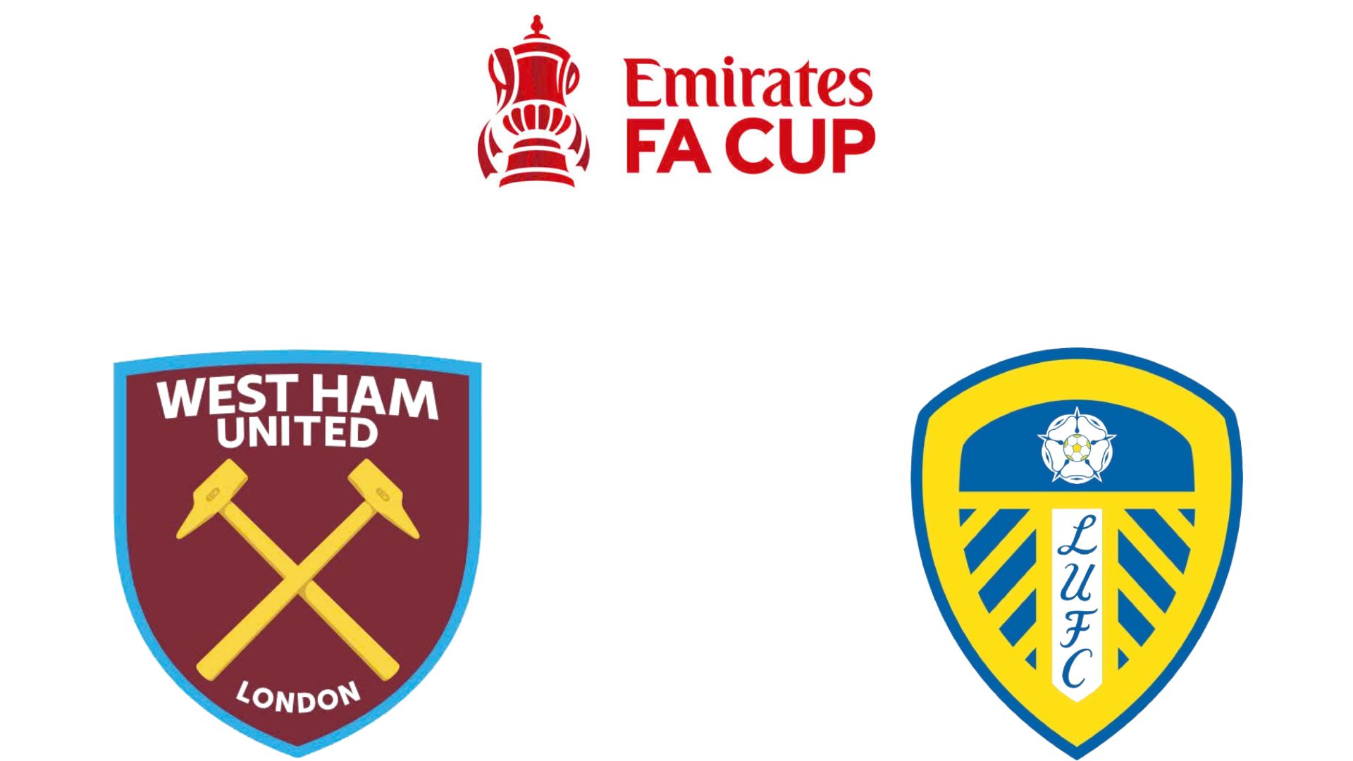 Football commentary West Ham United vs Leeds United in the FA Cup.  Graphics: Van An
