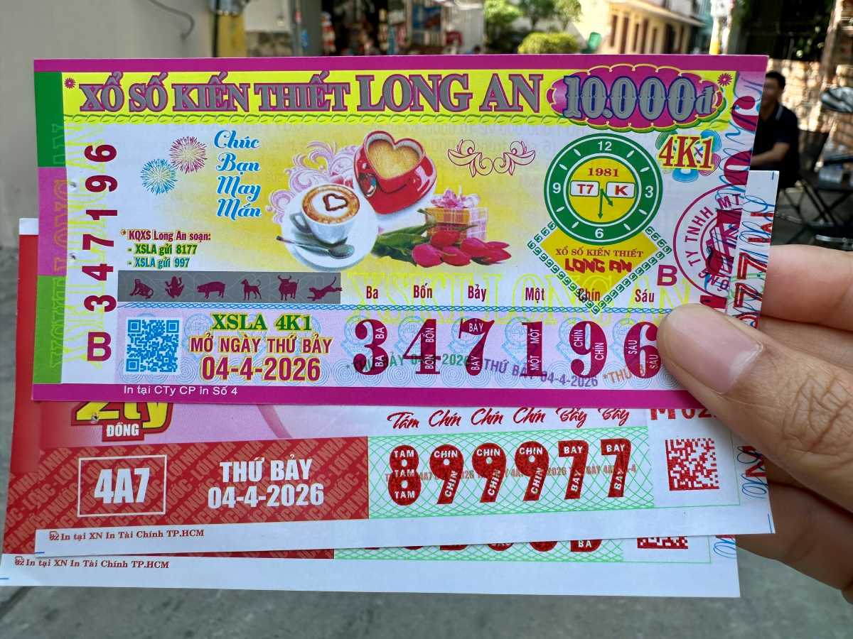 Long An lottery results today. Photo: The Toan