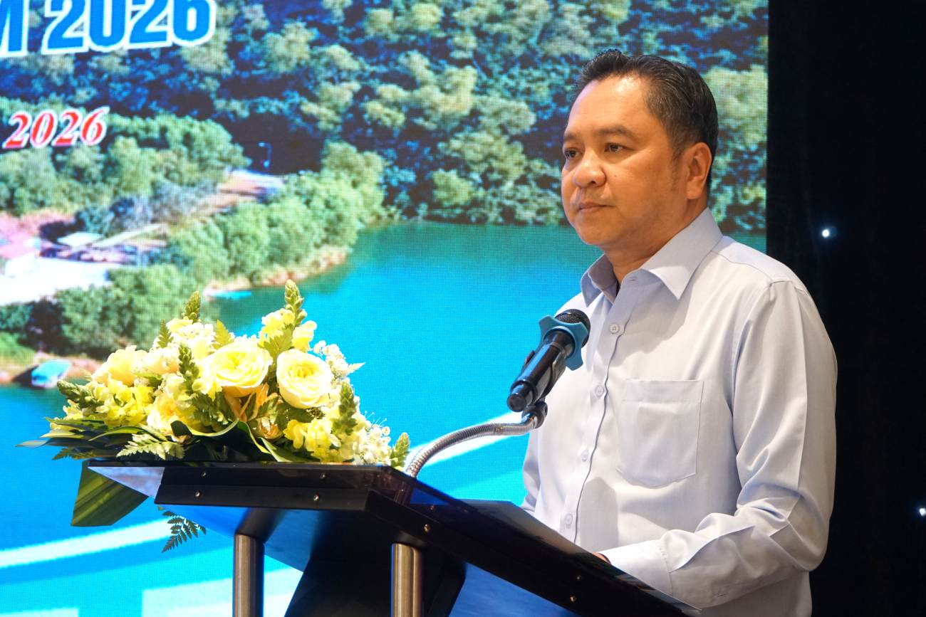 Ông Phạm Huy Bình - Giám đốc Sở Du lịch TPHCM phát biểu tại hội nghị. Ảnh: Thanh Chân