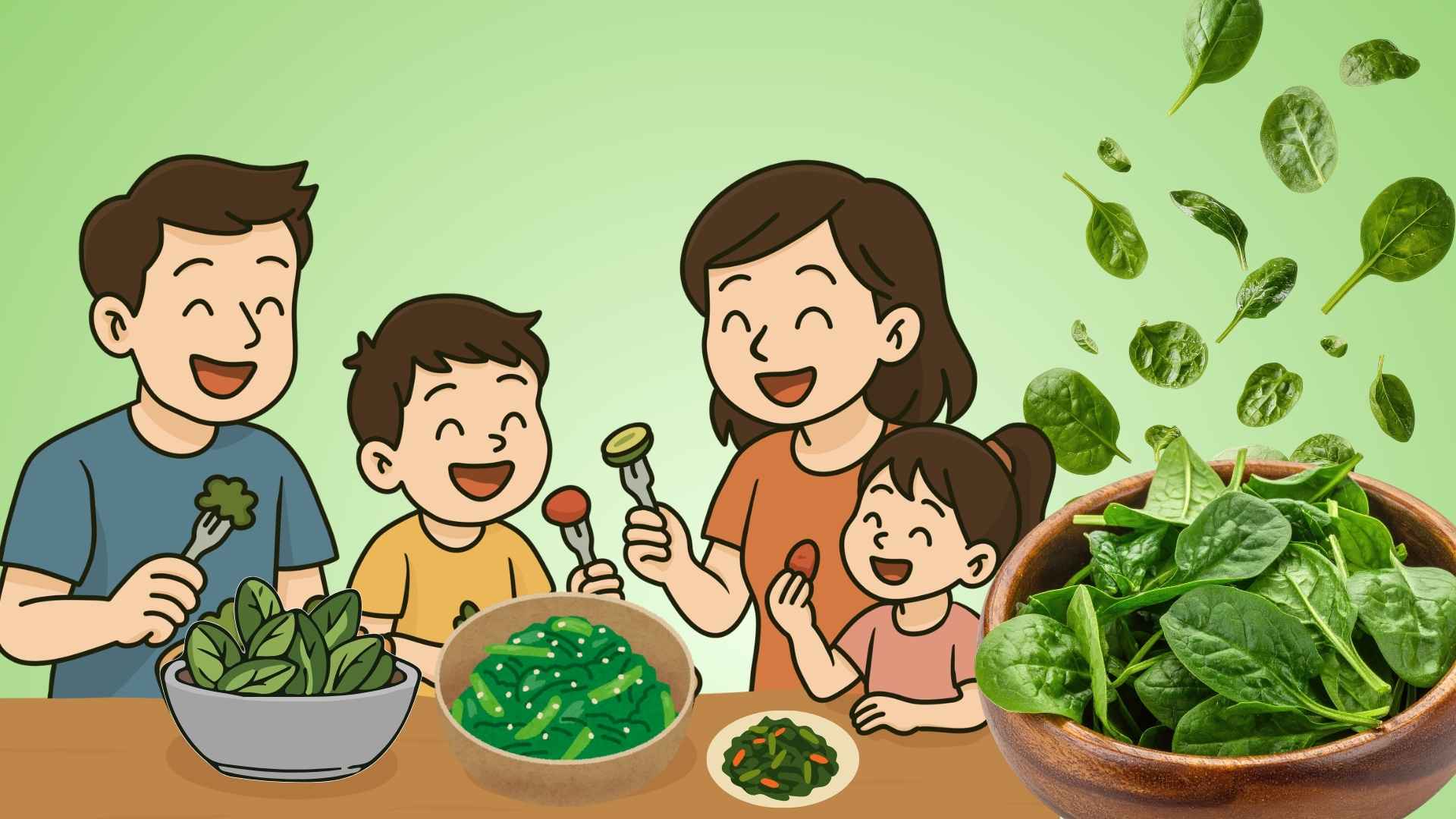 Preparing spinach properly helps make family meals more delicious and nutritious. Graphics: Minh Vu