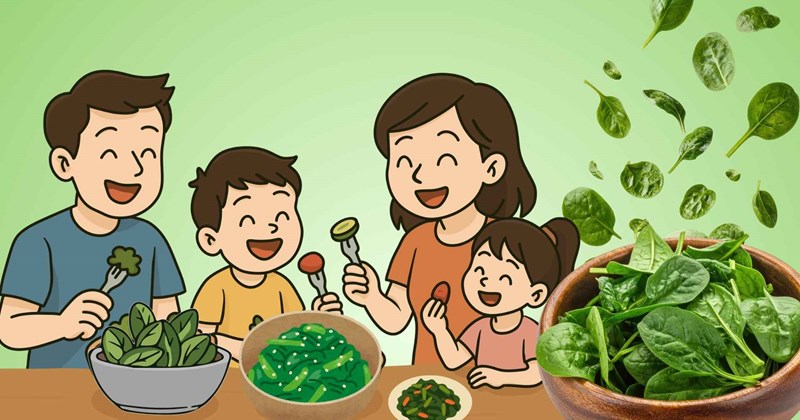 4 cách chế biến rau bina giúp bữa ăn gia đình thêm ngon và bổ dưỡng