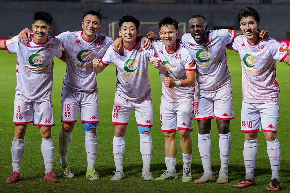 Hai Phong FC defeated Hanoi FC thanks to a goal by Nguyen Huu Nam. Photo: Hai Phong FC