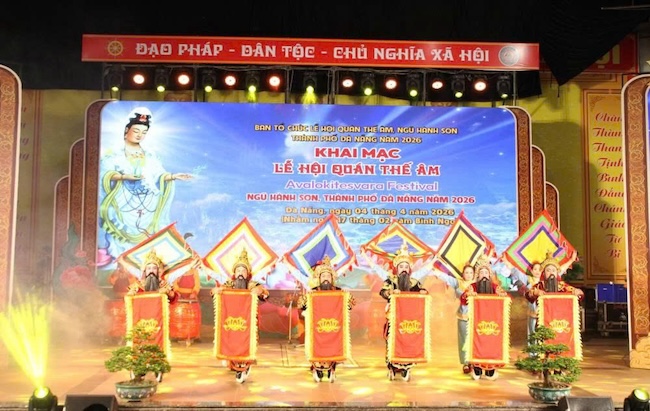 Da Nang City People's Committee officially opened the 2026 Avalokiteshvara Marble Mountains Festival. Photo: Thanh Huyen