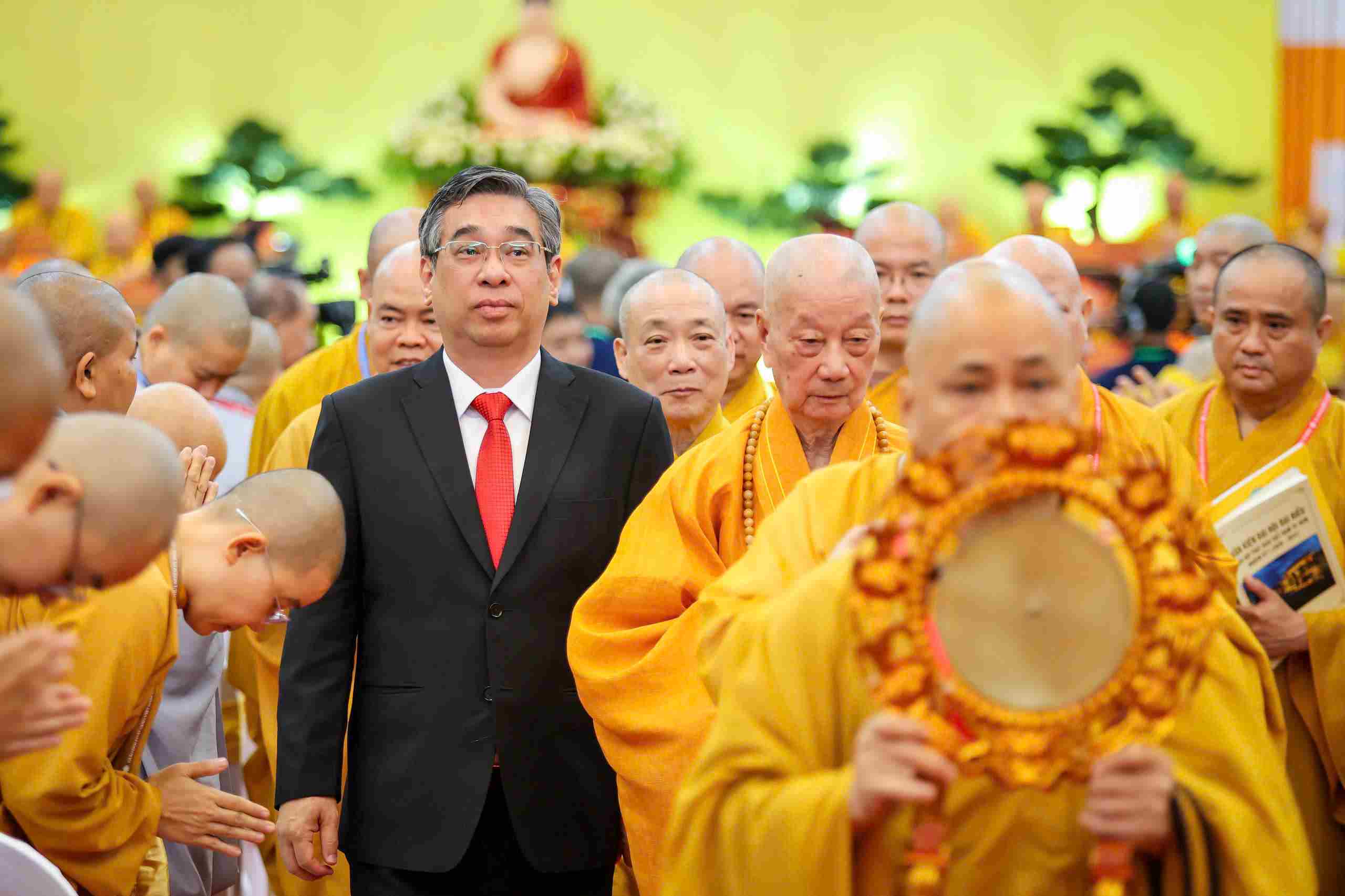 Ông Nguyễn Phước Lộc - Ủy viên Trung ương Đảng, Phó Bí thư Thành ủy, Chủ tịch Ủy ban MTTQ Việt Nam TPHCM tham dự đại hội. Ảnh: Minh Tâm