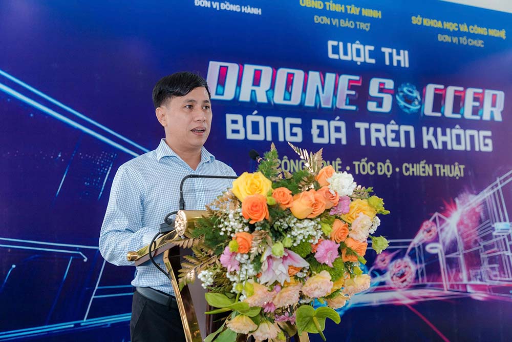 Ông Nguyễn Trung Hiếu - Phó Giám đốc Sở Khoa học và Công nghệ tỉnh Tây Ninh phát biểu. Ảnh: Sở KHCN Tây Ninh