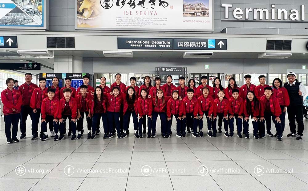 U17 베트남 여자 대표팀은 2026년 U17 아시아 여자 선수권 대회를 준비하기 위해 일본에서 1주일 이상 훈련을 했습니다. 사진: VFF