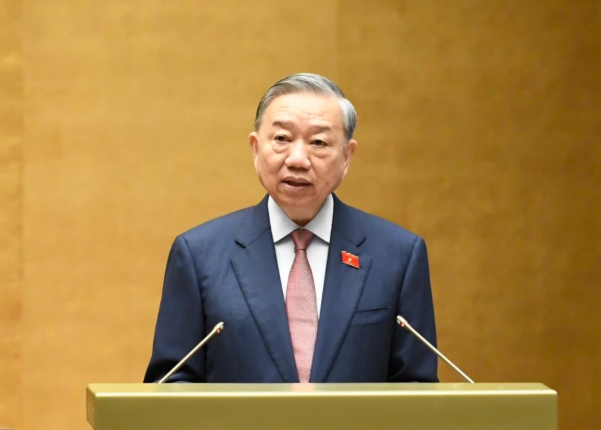 General Secretary To Lam speaks at the opening session of the First Session, 16th National Assembly. Photo: VNA