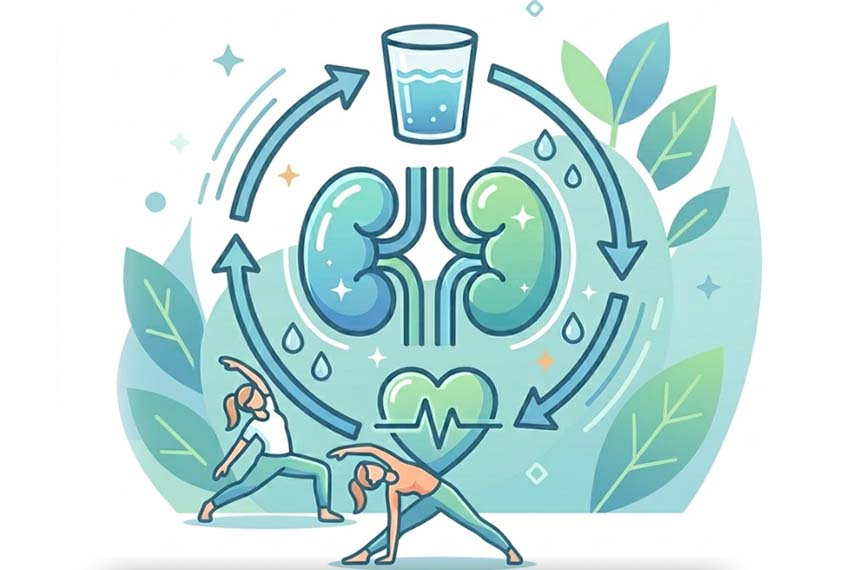 Regular exercise can help reduce the risk of kidney stones. Graphics: Thien Nhan