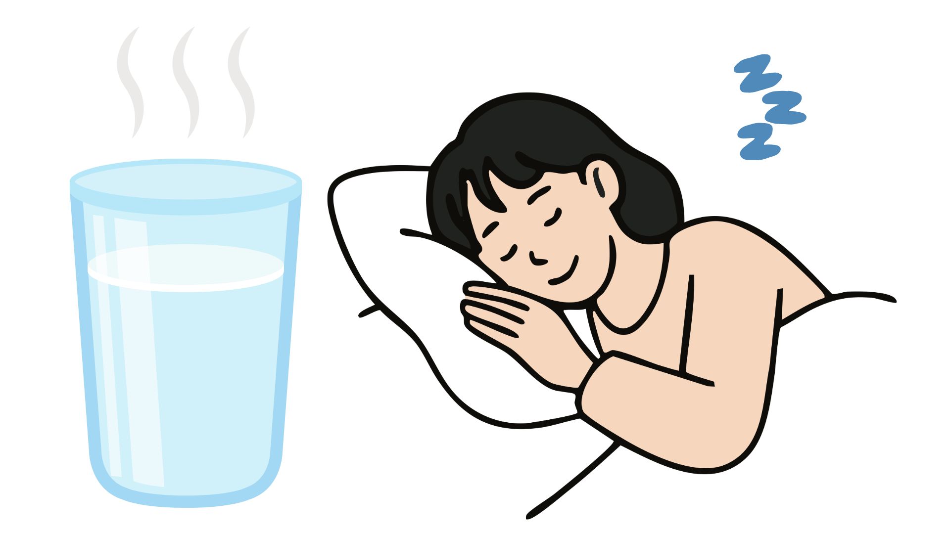 A glass of warm water before bed is a suitable drink to help relax and improve overall health. Graphics: Thanh Thanh
