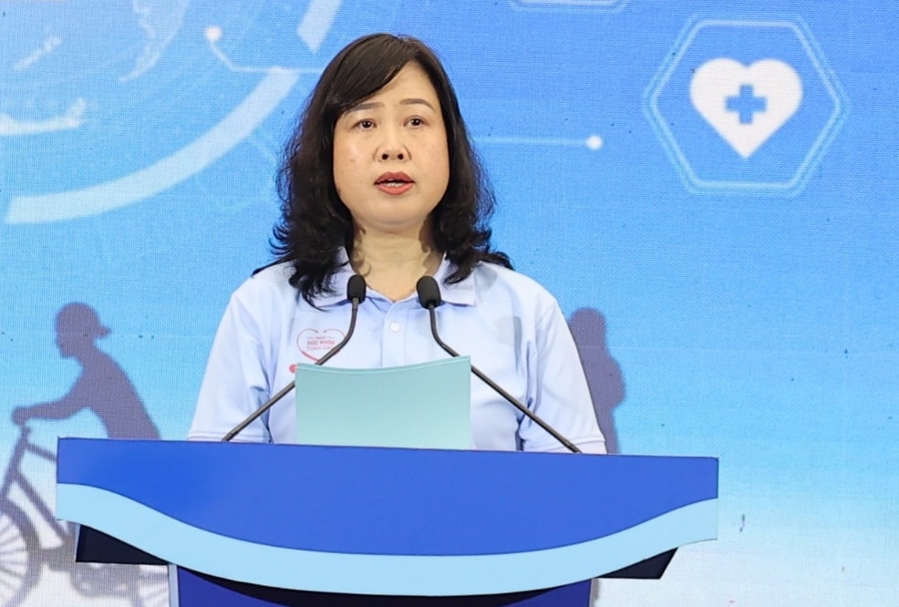 Bộ trưởng Bộ Y tế Đào Hồng Lan phát biểu khai mạc. Ảnh: BTC